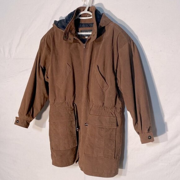 Vintage Cosa Nova Long Brown Leather Coat L - Picture 16 of 16